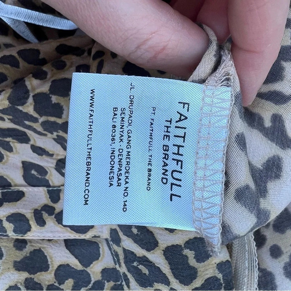Anthropologie Faithfull The Brand Elsa Leopard Print Jumpsuit Size S / 4 - Picture 8 of 10